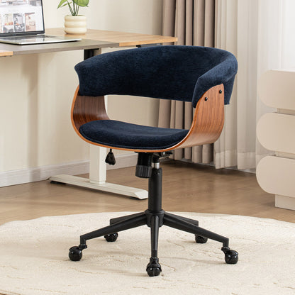 Kidol & Shellder Wood Office Chair with Curved Back