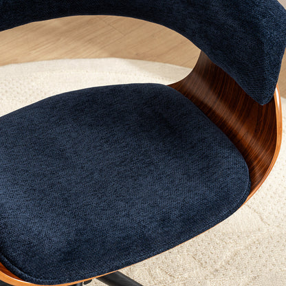 Kidol & Shellder Wood Office Chair with Curved Back