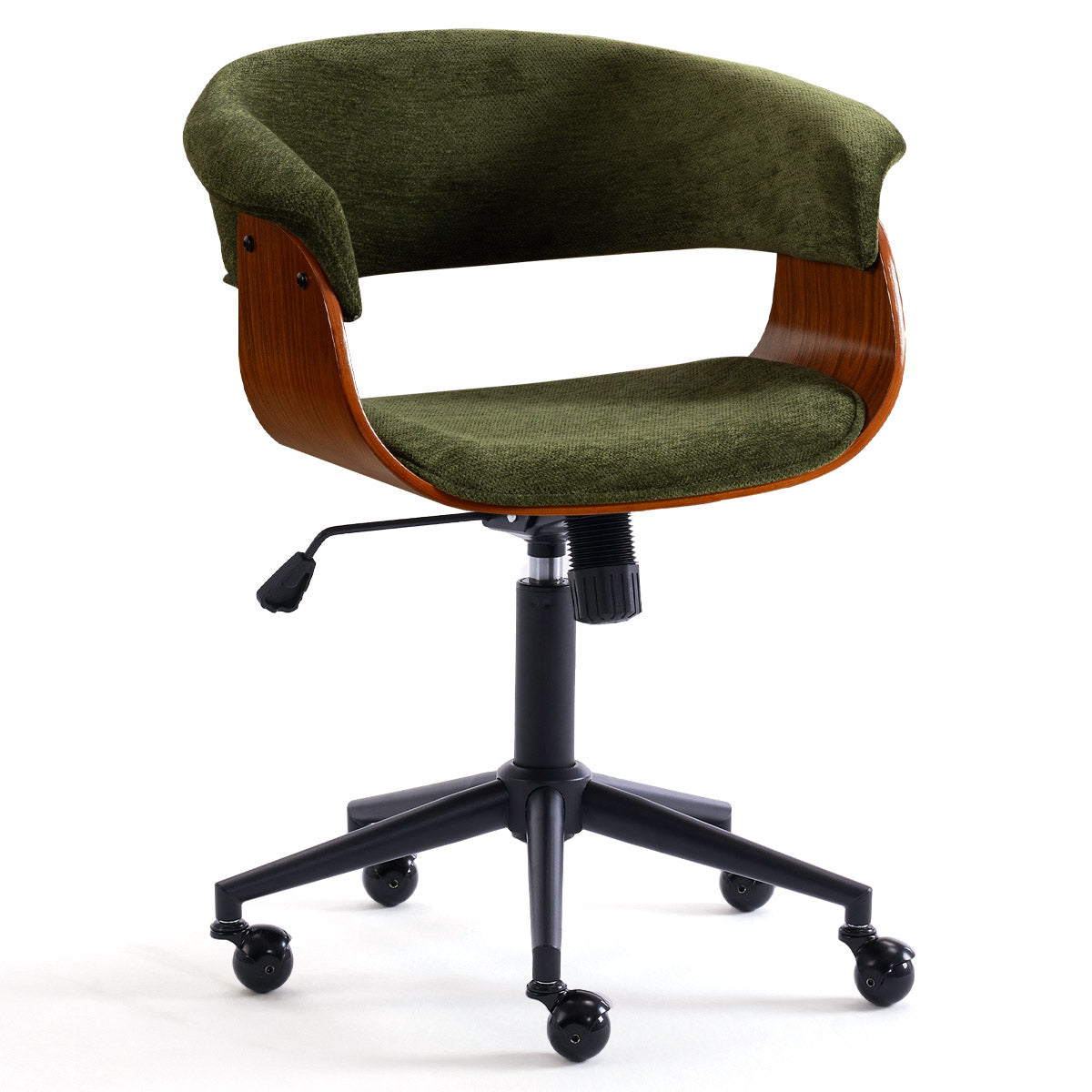 Kidol & Shellder Wood Office Chair with Curved Back
