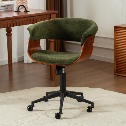 Kidol & Shellder Wood Office Chair with Curved Back