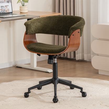 Kidol & Shellder Wood Office Chair with Curved Back