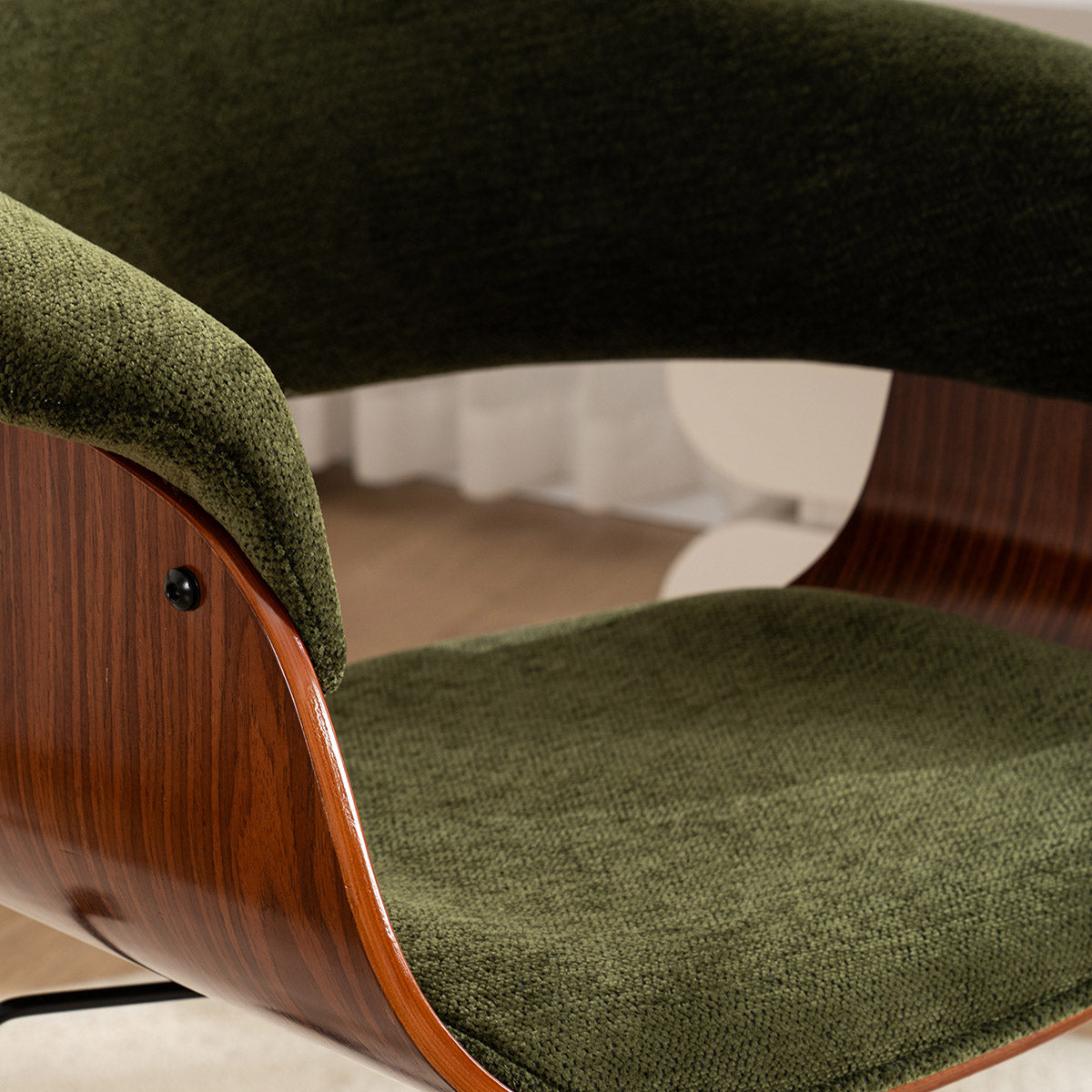 Kidol & Shellder Wood Office Chair with Curved Back