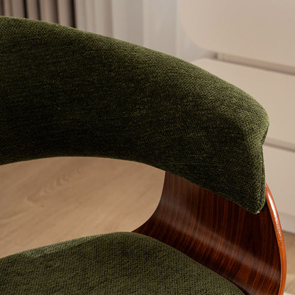 Kidol & Shellder Wood Office Chair with Curved Back