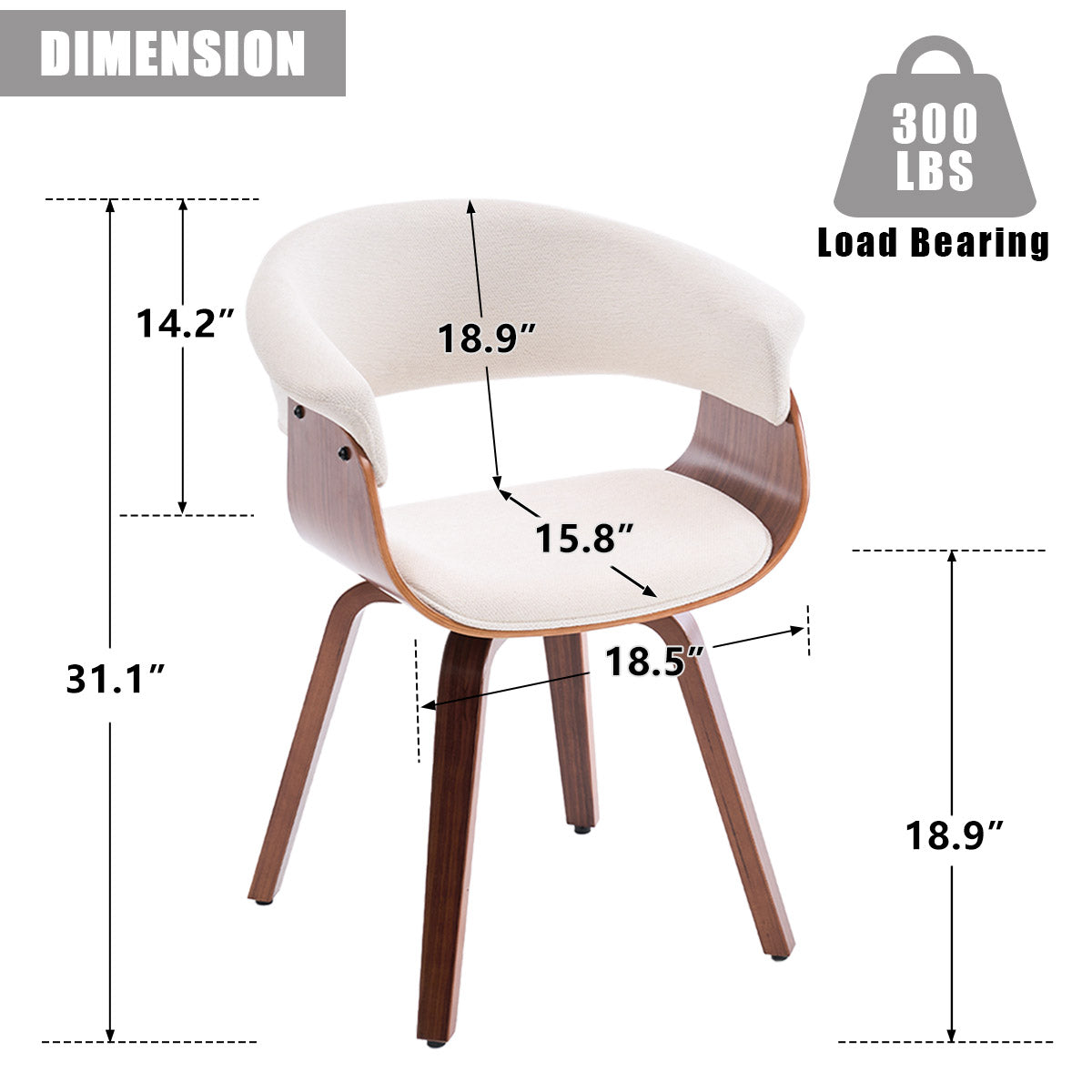 Kidol & Shellder Swivel Dining Chairs with Tapered Wood Legs