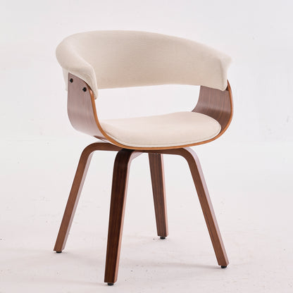 Kidol & Shellder Swivel Dining Chairs with Tapered Wood Legs