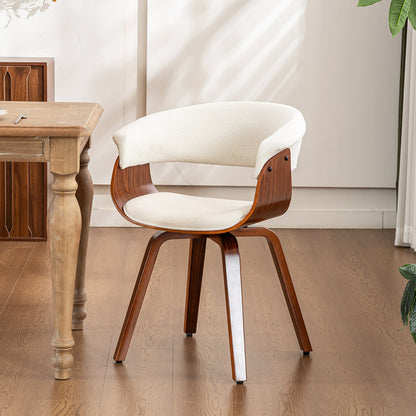 Kidol & Shellder Swivel Dining Chairs with Tapered Wood Legs