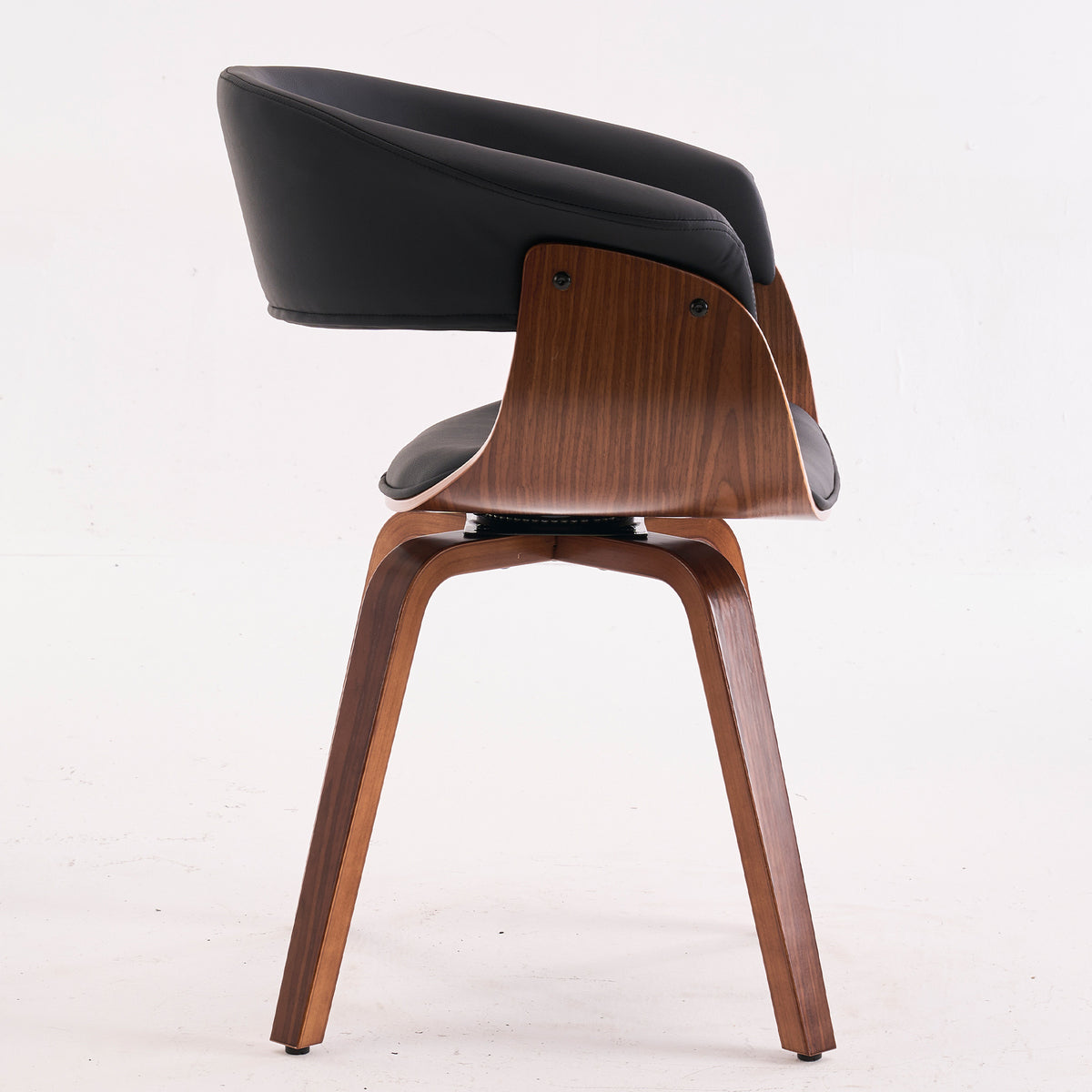 Kidol & Shellder Swivel Dining Chairs with Tapered Wood Legs