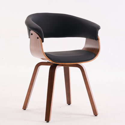 Kidol & Shellder Swivel Dining Chairs with Tapered Wood Legs