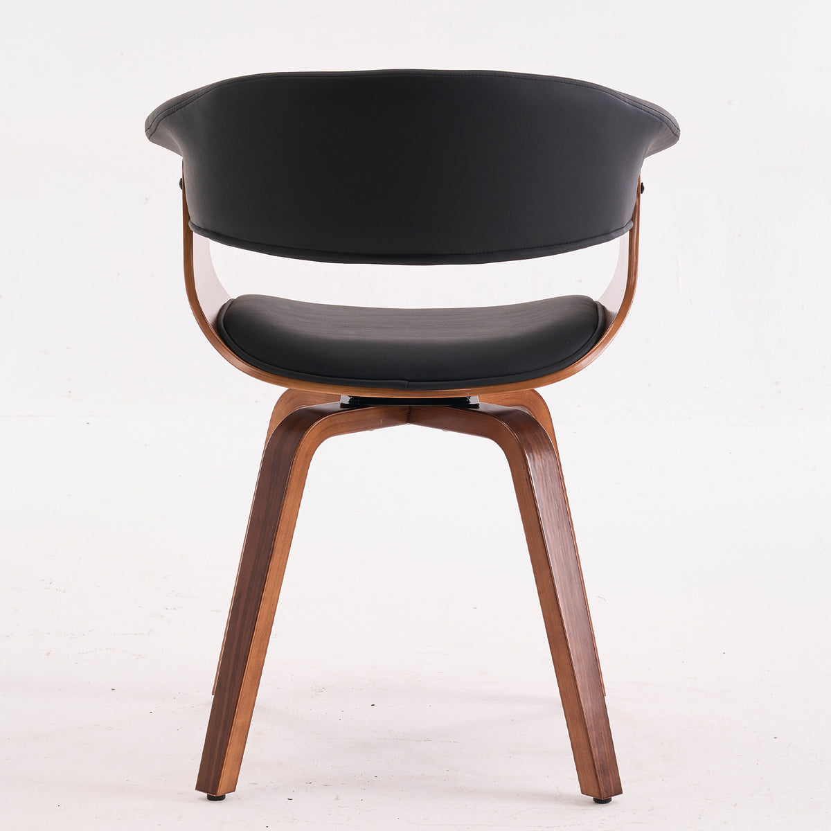 Kidol & Shellder Swivel Dining Chairs with Tapered Wood Legs
