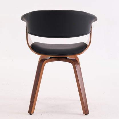 Kidol & Shellder Swivel Dining Chairs with Tapered Wood Legs