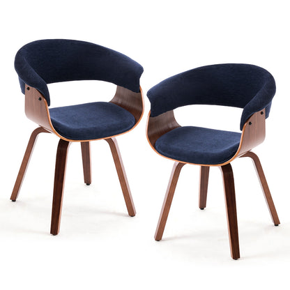 Kidol & Shellder Swivel Dining Chairs with Tapered Wood Legs