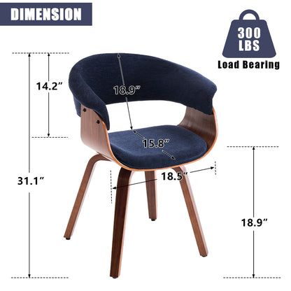 Kidol & Shellder Swivel Dining Chairs with Tapered Wood Legs