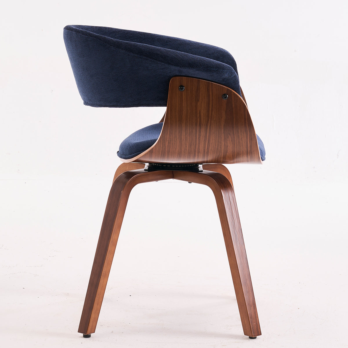 Kidol & Shellder Swivel Dining Chairs with Tapered Wood Legs
