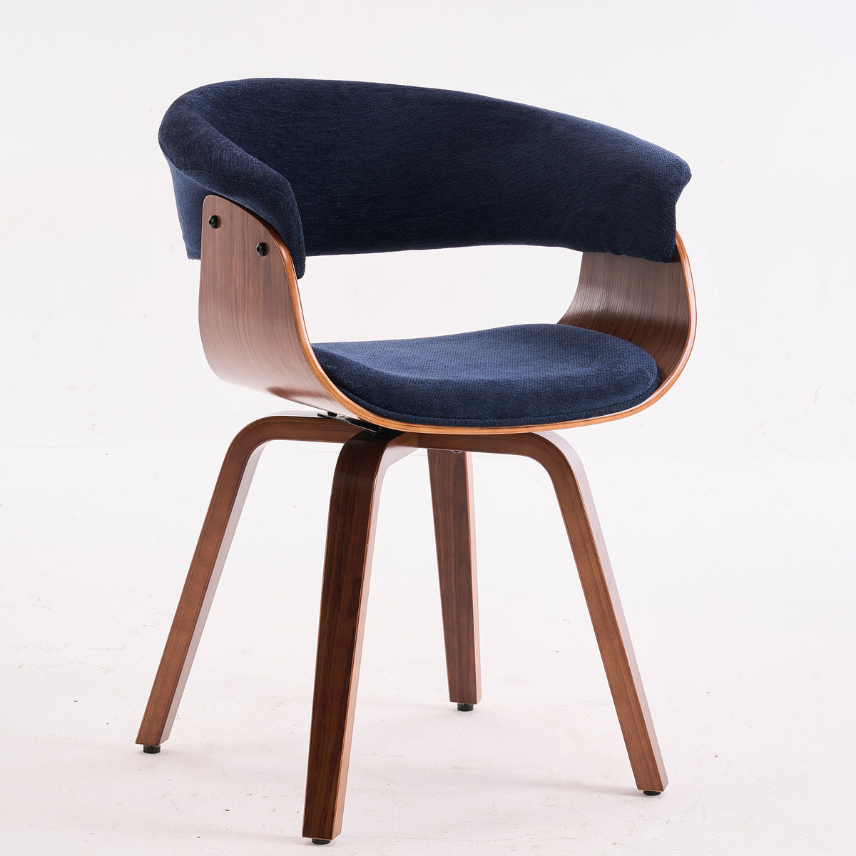 Kidol & Shellder Swivel Dining Chairs with Tapered Wood Legs