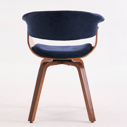 Kidol & Shellder Swivel Dining Chairs with Tapered Wood Legs