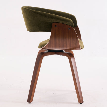 Kidol & Shellder Swivel Dining Chairs with Tapered Wood Legs