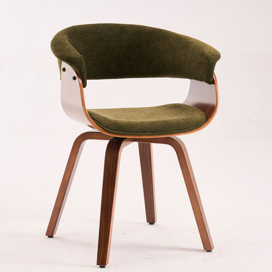 Kidol & Shellder Swivel Dining Chairs with Tapered Wood Legs