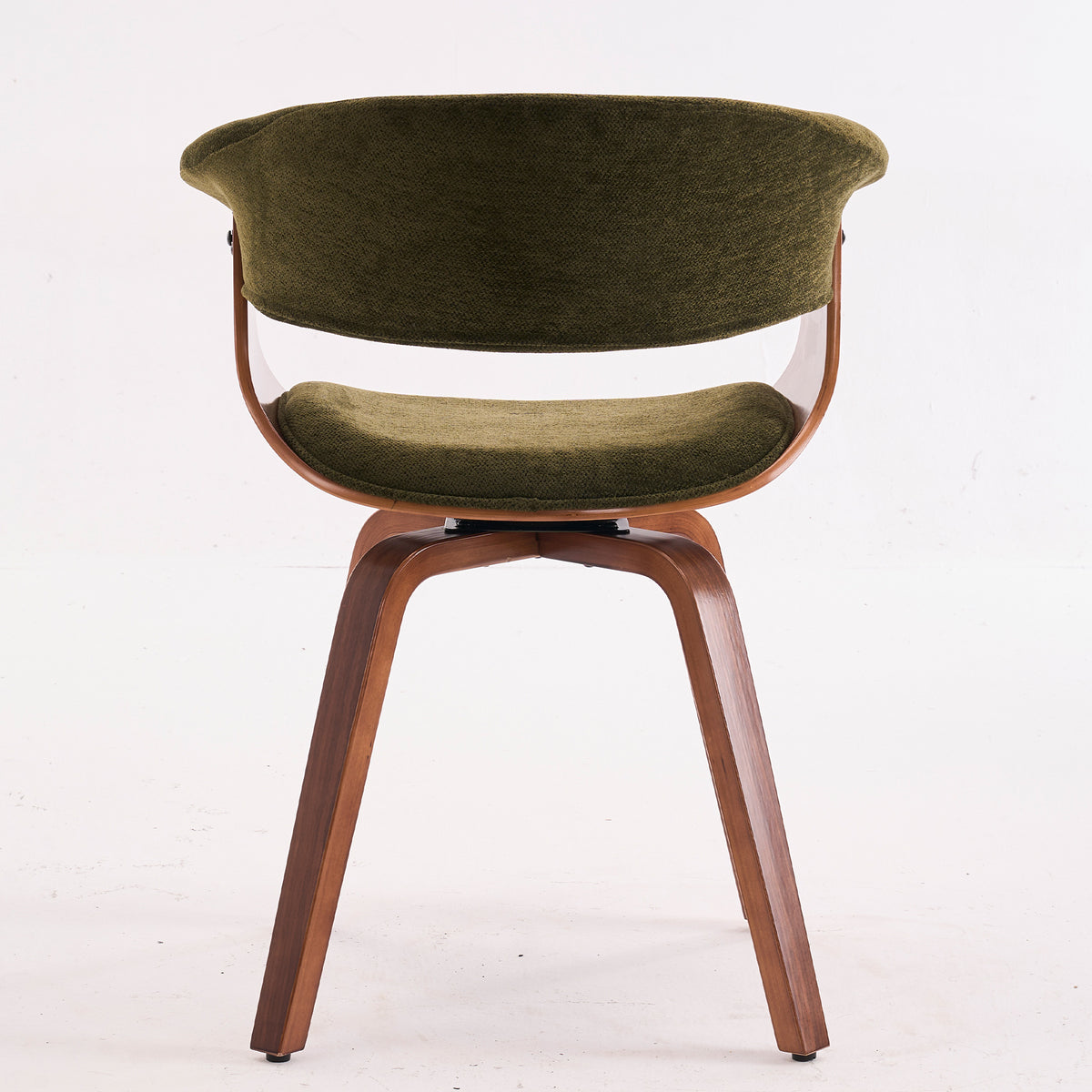Kidol & Shellder Swivel Dining Chairs with Tapered Wood Legs