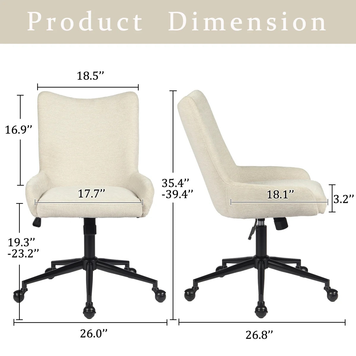 Kidol & Shellder Office Chair Adjustable Swivel Executive Chair