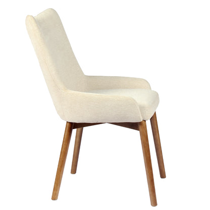 Kidol & Shellder Wingback Upholstered Dining Chairs Set of 2 with Solid Wood Legs