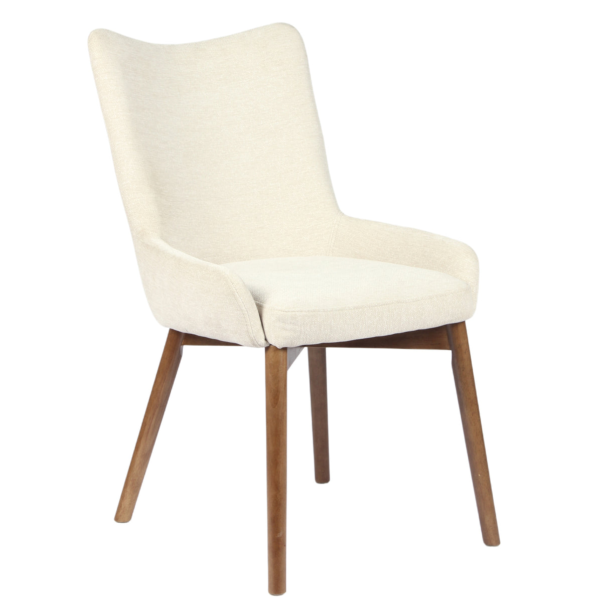 Kidol & Shellder Wingback Upholstered Dining Chairs Set of 2 with Solid Wood Legs
