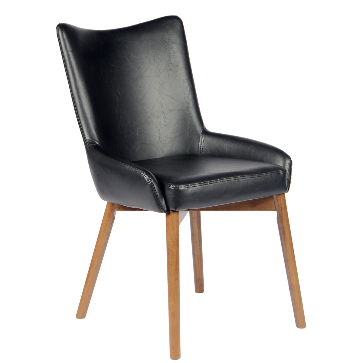 Kidol & Shellder Wingback Upholstered Dining Chairs Set of 2 with Solid Wood Legs