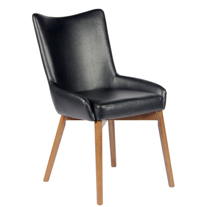 Kidol & Shellder Wingback Upholstered Dining Chairs Set of 2 with Solid Wood Legs