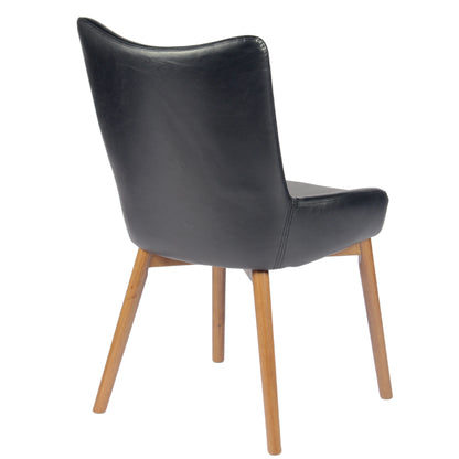 Kidol & Shellder Wingback Upholstered Dining Chairs Set of 2 with Solid Wood Legs