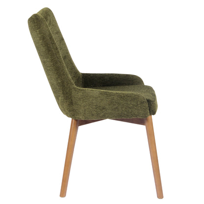 Kidol & Shellder Wingback Upholstered Dining Chairs Set of 2 with Solid Wood Legs