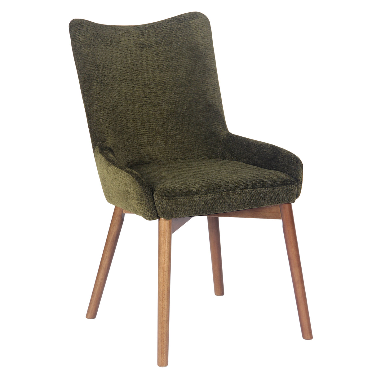 Kidol & Shellder Wingback Upholstered Dining Chairs Set of 2 with Solid Wood Legs