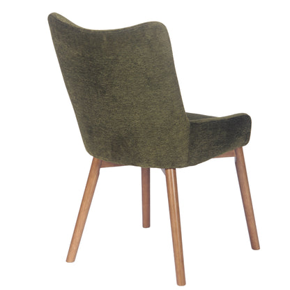 Kidol & Shellder Wingback Upholstered Dining Chairs Set of 2 with Solid Wood Legs