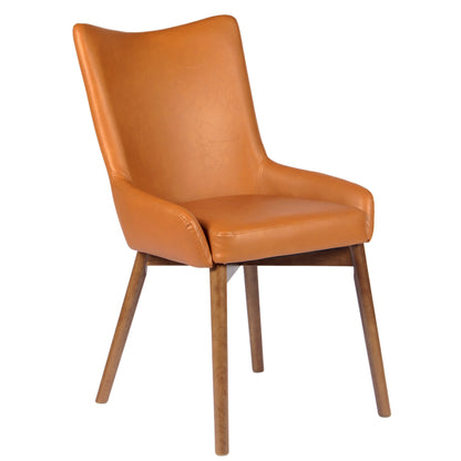 Kidol & Shellder Wingback Upholstered Dining Chairs Set of 2 with Solid Wood Legs