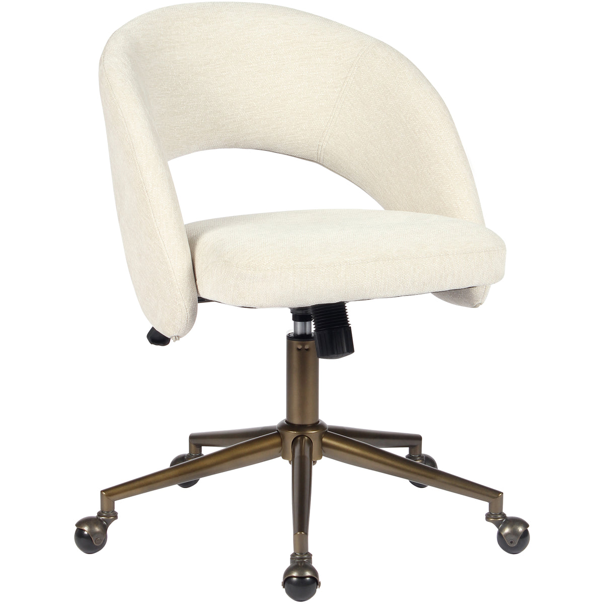 YOUNIKE Office Chair Upholstered Office Chair with Barrel Back