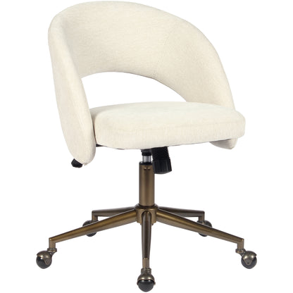 YOUNIKE Office Chair Upholstered Office Chair with Barrel Back