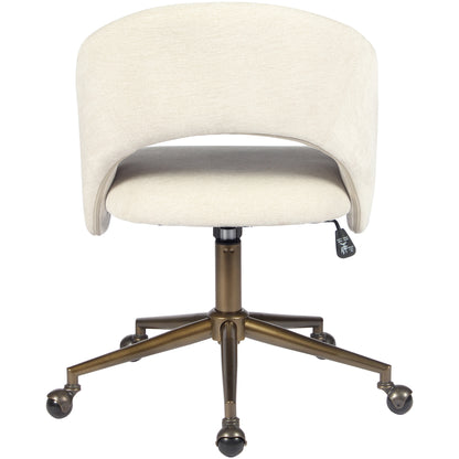 YOUNIKE Office Chair Upholstered Office Chair with Barrel Back