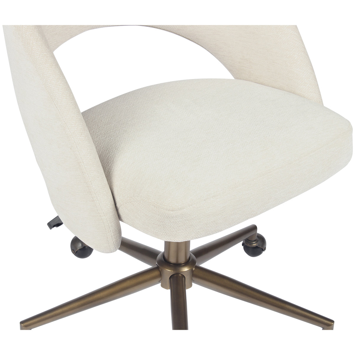 YOUNIKE Office Chair Upholstered Office Chair with Barrel Back
