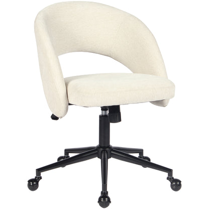 YOUNIKE Office Chair Upholstered Office Chair with Barrel Back