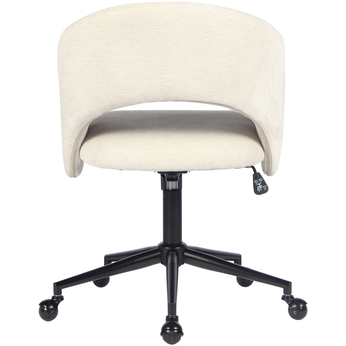 YOUNIKE Office Chair Upholstered Office Chair with Barrel Back