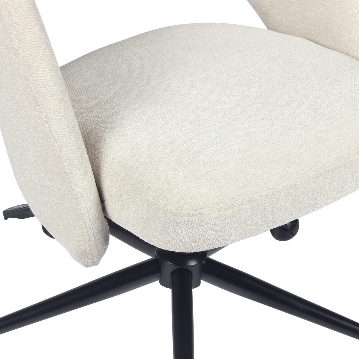 YOUNIKE Office Chair Upholstered Office Chair with Barrel Back