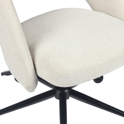 YOUNIKE Office Chair Upholstered Office Chair with Barrel Back