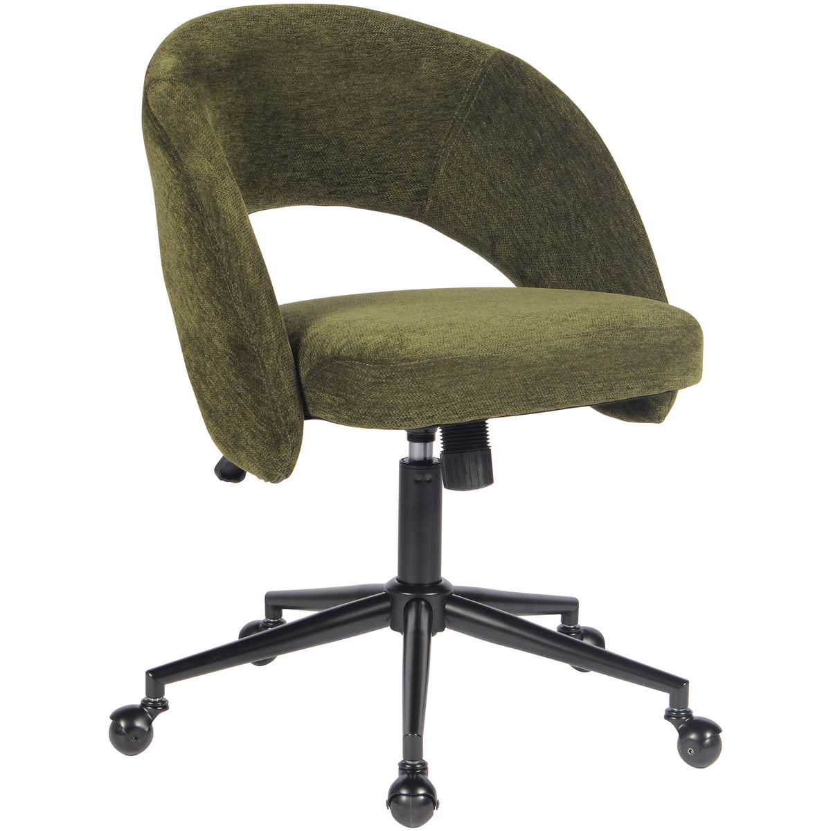 YOUNIKE Office Chair Upholstered Office Chair with Barrel Back