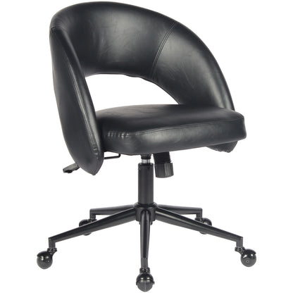 YOUNIKE Office Chair Upholstered Office Chair with Barrel Back
