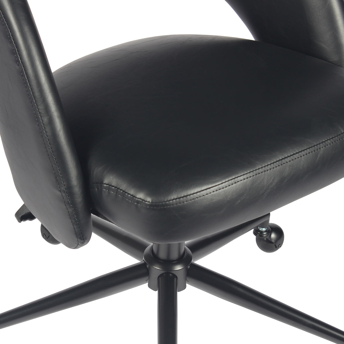 YOUNIKE Office Chair Upholstered Office Chair with Barrel Back