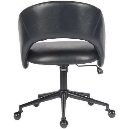 YOUNIKE Office Chair Upholstered Office Chair with Barrel Back