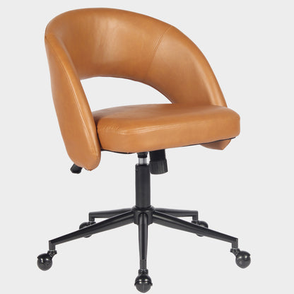 YOUNIKE Office Chair Upholstered Office Chair with Barrel Back