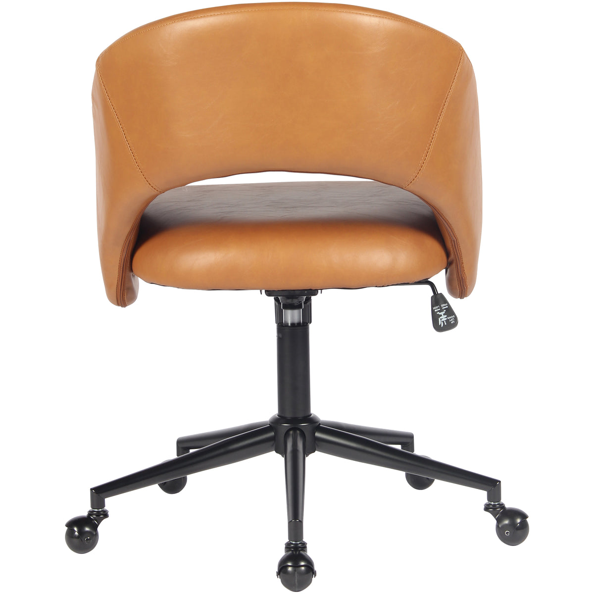 YOUNIKE Office Chair Upholstered Office Chair with Barrel Back