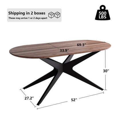 Kidol & Shellder Oval Wood Dining Table DTOG042-2